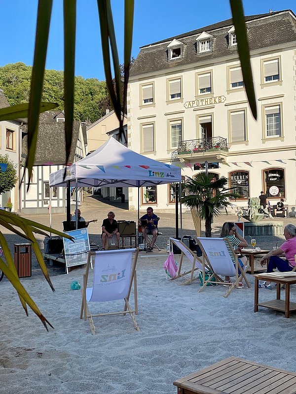 Live-Musik am Strand