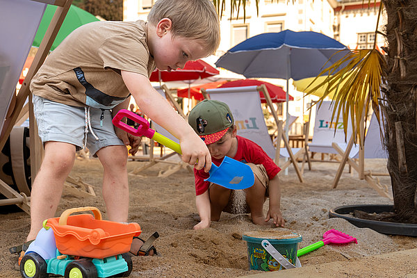 Auch die kleinen Gäste hatten eine tolle Zeit im Sand